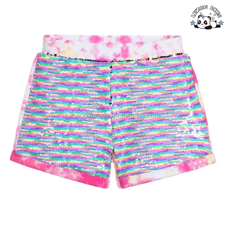 LEZONKIDS - Vestido Rosa de Lantejoulas para Meninas, Vestido de Malha Arco-íris para Festa Noturna, Vestido de Princesa para Crianças
